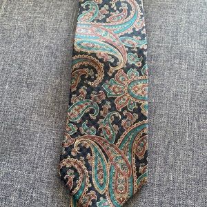 Kenneth Gordon Silk Tie Paisley Print